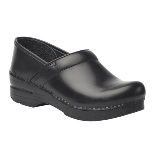 Dansko Black Professional Leather Clog Size 7.5 - 8 Style 047020202 MSRP 145.00 - Picture 1 of 12